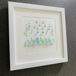 ウェルカムボード　リスとりんご刺繍　グリーン　ウェディング　結婚式　名入れ 送料無料】リスとリンゴ刺繍の秋色ウェルカムボード（グリーン