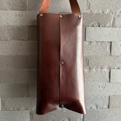 本革✴︎中が見えないレザーボックスティッシュカバー✴︎ティッシュ