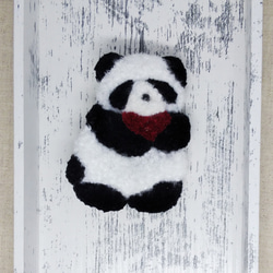 パンダの刺繍ブローチ 3枚目の画像