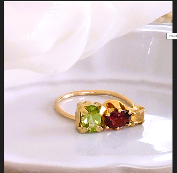 - 2023 autumn - Peridot & Garnet & Opal Ring 2枚目の画像