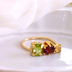 - 2023 autumn - Peridot & Garnet & Opal Ring 1枚目の画像