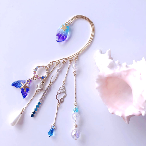 完全受注制作】人魚姫☆海のお姫様イヤーフック イヤーフック 