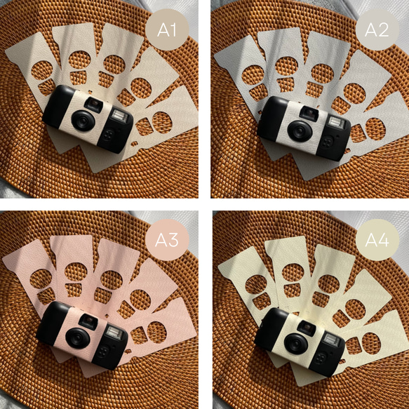 写ルンです　カメラカバー　レザー風　パステルシリーズ　　ウェディング　結婚式　ペーパーアイテム 1枚目の画像
