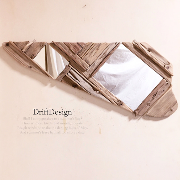 〜Drift Design〜　超希少流木アートのお洒落なデザインインテリアミラー　鏡　ディスプレイ　インテリア　アート 4枚目の画像