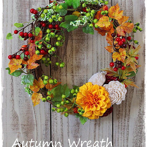 秋色リース】限定1個・深まる秋に色付くリース。「Creema限定」 リース