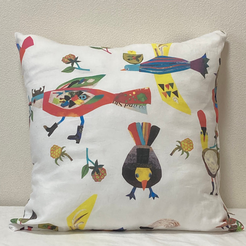 受注作成】鳥のクッションカバー クッション・クッションカバー