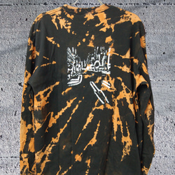 SSD CAT×ikutashinmichi タイダイブリーチ染めlongsleeveTshirt:XL T