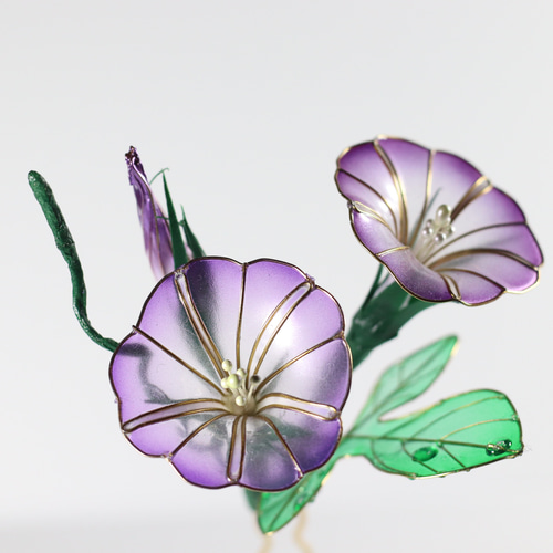 weshapehope カンザシ 酔芙蓉 白（獅子頭）の簪 アメリカンフラワー/ディップアート