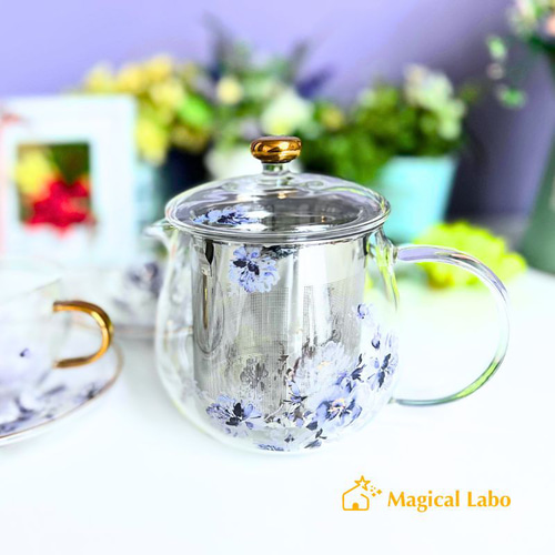 ガラスティーセット 即納 ティーセット 4カップ[耐熱ガラス ティーポット 1L カップ 4客