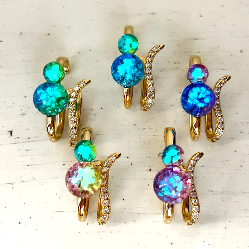 蓄光ストーン付きイヤーカフ 選べるカラー イヤーカフ La.sora 通販