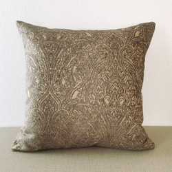 送料無料♪トルコ製 エキゾチックな抽象柄 ベージュゴールド＆ブラウン