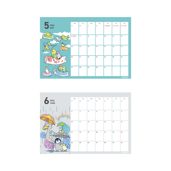 BIRDSTORY CALENDAR 2024（卓上） 5枚目の画像