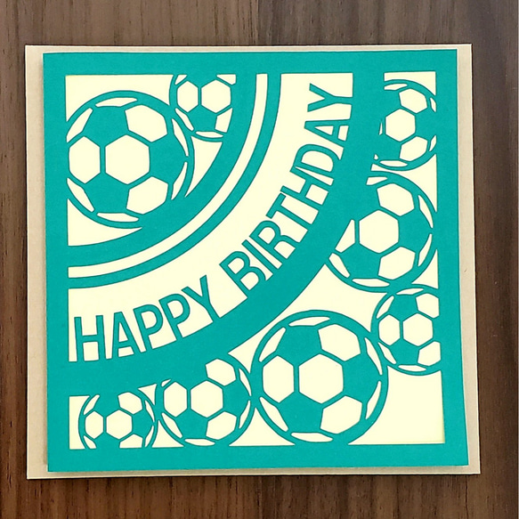 HAPPY BIRTHDAY サッカーボールカード　Ｌサイズ［'24］ 1枚目の画像