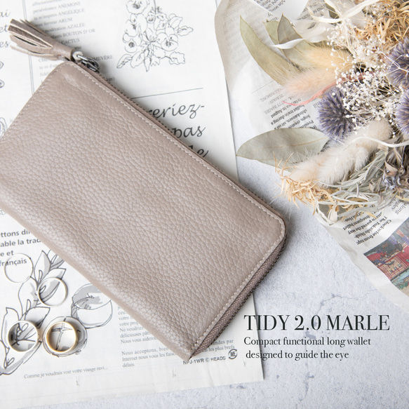 「TIDY 2.0 MARLE」－可愛精緻的女士長版皮夾。推薦，時尚百搭。 TOW013 第5張的照片