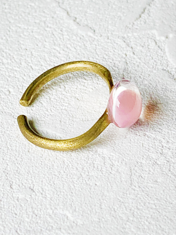 glass ring-pink- 4枚目の画像