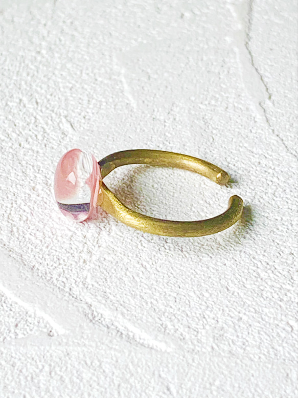 glass ring-pink- 5枚目の画像