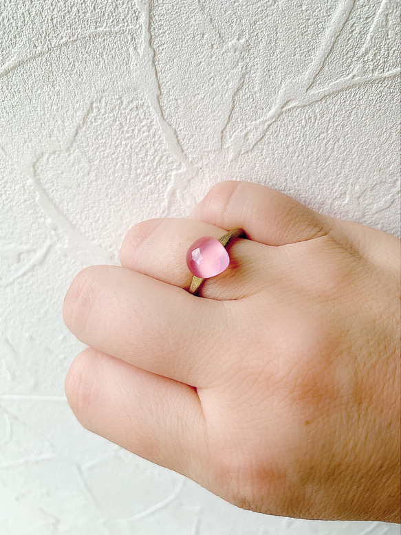 glass ring-pink- 9枚目の画像