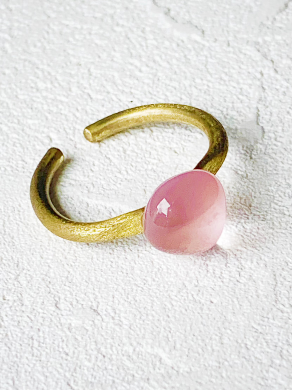 glass ring-pink- 2枚目の画像