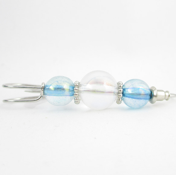 ねぇ。。空と海から香るアクアオーラで、ウミネコたちがミャーミャー鳴いている♪<カブトピンブローチ>SB940 3枚目の画像