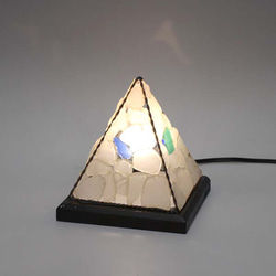 シーグラスのランプ　ピラミッドランプSー49 4枚目の画像