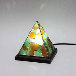シーグラスのランプ　ピラミッドランプSー51 1枚目の画像