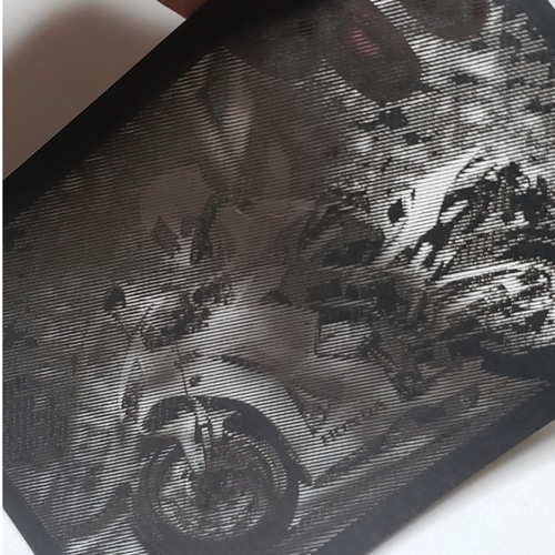 ご希望の画像で作成❗オーダーメイド ハーフトーン切り絵バイク 切り絵