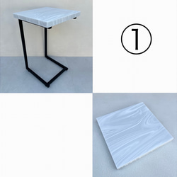 サイドテーブル　人工大理石　ソファーサイドテーブル　ミニテーブル 13枚目の画像