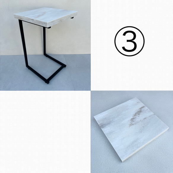 サイドテーブル　人工大理石　ソファーサイドテーブル　ミニテーブル 15枚目の画像