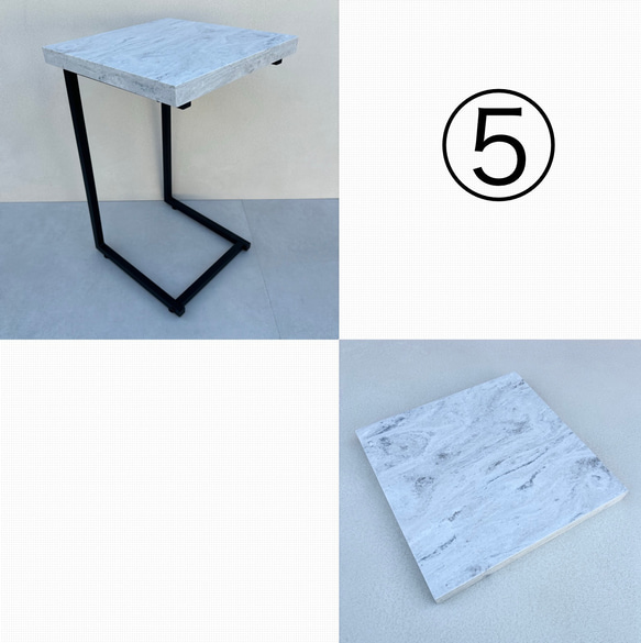 サイドテーブル　人工大理石　ソファーサイドテーブル　ミニテーブル 17枚目の画像