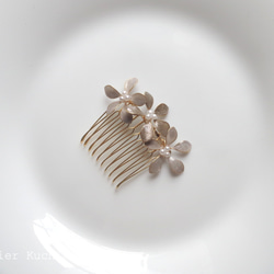 【訂做】美甲花梳&lt;珍珠灰&gt; 第4張的照片
