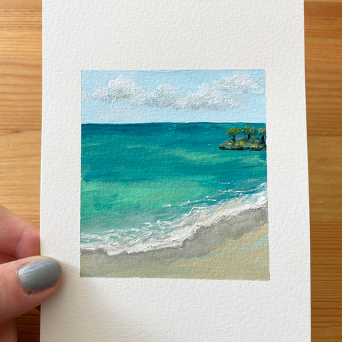 ORIGINAL PAINTING - Okinawa,ocean, 原画, 海の絵, 海のアート