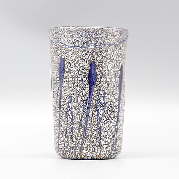 手作り 【冷酒グラス 青】 カップ ガラスコップ Glass Studio Uka yamanokami-101 4枚目の画像