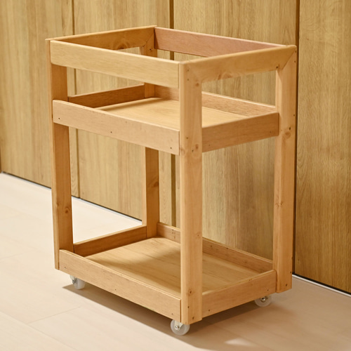 オープンシェルフ ウッドワゴン 木製 キッチンワゴン キャスター付き オープンシェルフ ウッドワゴン 木製 キッチンワゴン キャスター付き
