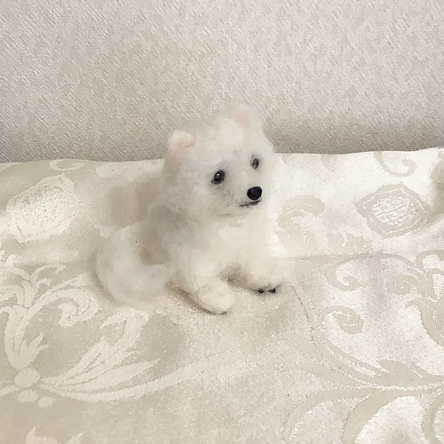 日本スピッツの子犬＊スピッツ＊犬＊子犬＊羊毛フェルト 羊毛フェルト