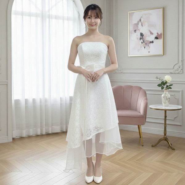 ウエディングドレス 前撮り 二次会  花嫁ドレス 海外挙式 リゾートウェディング パーティ ワンピースgcd_12442