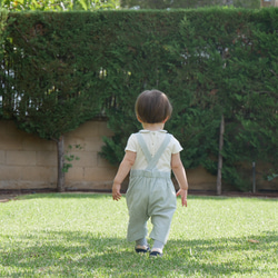 子供服　ベビー服　ギンガムチェック　サロペット 4枚目の画像