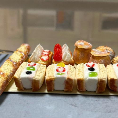 受注制作 14個のミニチュアパン【定番とフルーツサンド】 その他