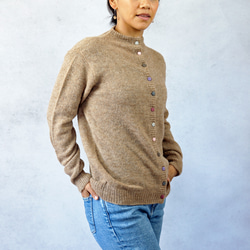 ラスト1点【即納可】ふわふわベビーアルパカ・カラフル糸釦