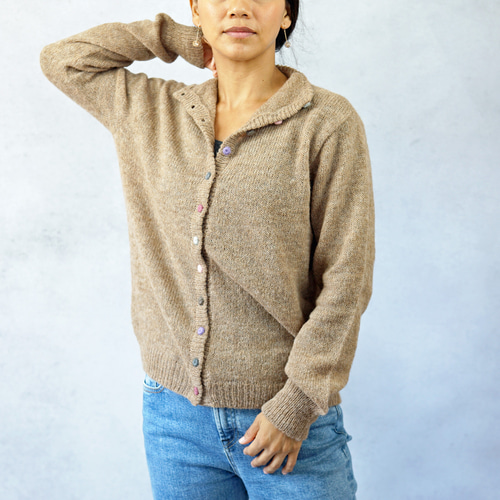 ラスト1点【即納可】ふわふわベビーアルパカ・カラフル糸釦