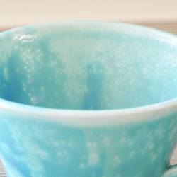 【モネの池色のティーカップ】陶器 贈り物 水 空 海 蒼 碧 宇宙 ギフト コーヒー ワケありな逸品 11枚目の画像