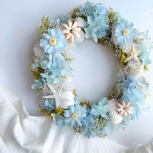 海辺のオーバルリース 特集掲載作品 リース pluieflower 通販｜Creema  