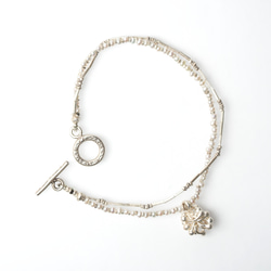 -Pearl・Silver- 'double' bracelet 6枚目の画像