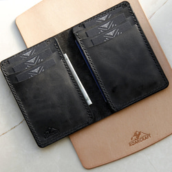 縦型 二つ折り 革製カードケース / 財布 7枚目の画像