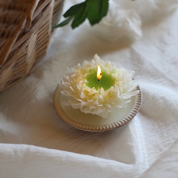 天然の蜜蝋　マム（菊）のキャンドル 10枚目の画像