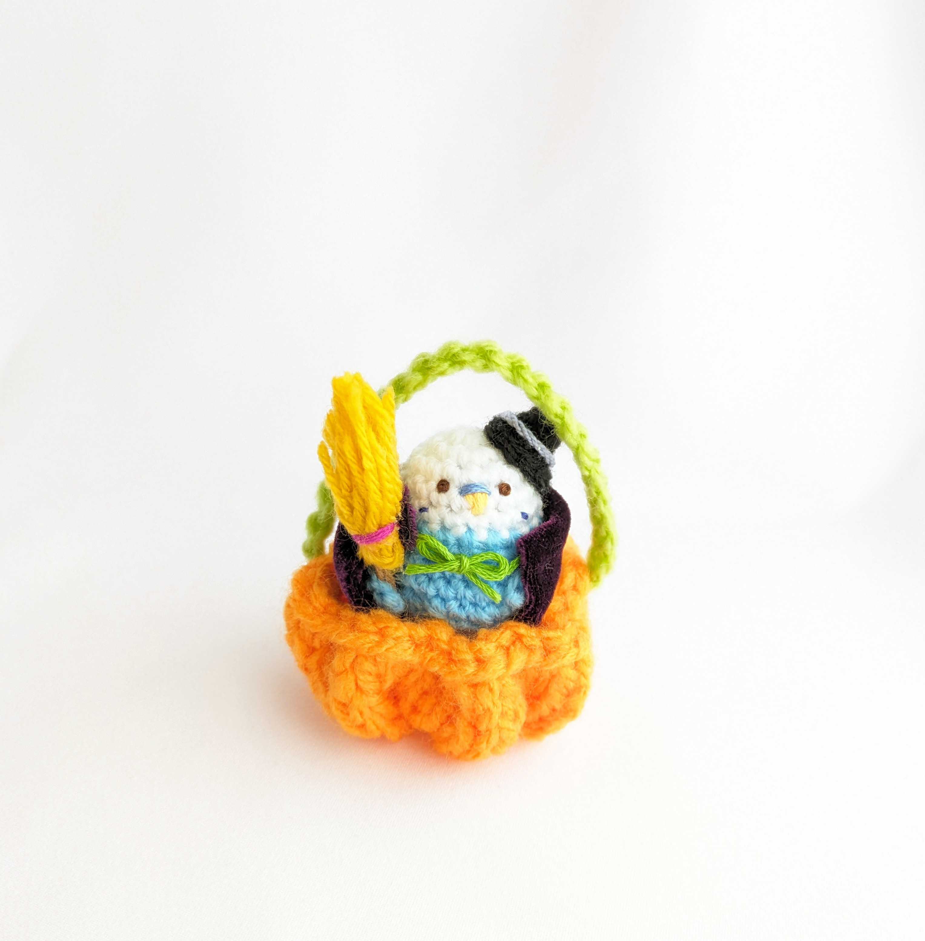 猫ちゃんとインコちゃん　アクリル画