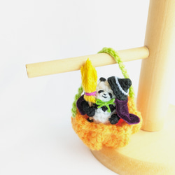 【受注制作】ハロウィン☆パンダさんとかぼちゃの小かご 6枚目の画像