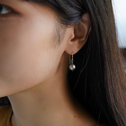 Baroque pearl earrings [OP735K10] 4枚目の画像