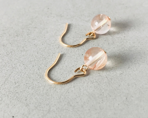 マニカラン水晶✴︎14kgf一粒ピアスP259 マニカラン水晶✴︎14kgf一粒