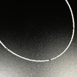 【クリアに光り輝く】K18ビーズ カットクリスタル ヘマタイト 磁気 ネックレス ＳＰＫｎ４ 最高の贈り物 5枚目の画像