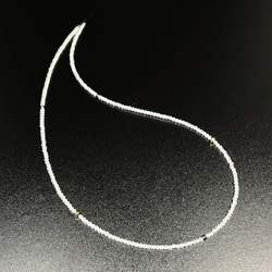 【クリアに光り輝く】K18ビーズ カットクリスタル ヘマタイト 磁気 ネックレス ＳＰＫｎ４ 最高の贈り物 2枚目の画像